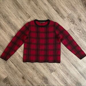 360 Cashmere Paloma Plaid Cashmere Sweater